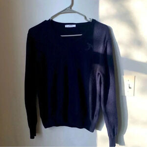 Versace Collection Navy V-Neck Sweater